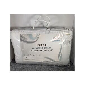 Serenity Home Queen Gusseted Down Alternative Pillow Set White SER-630 2 Pack